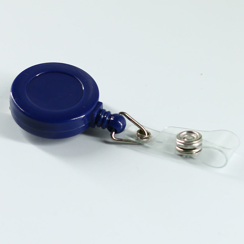 Wholesale 10pcs/pack round plastic drop metal easy pull buckle badge ID retractable buckle